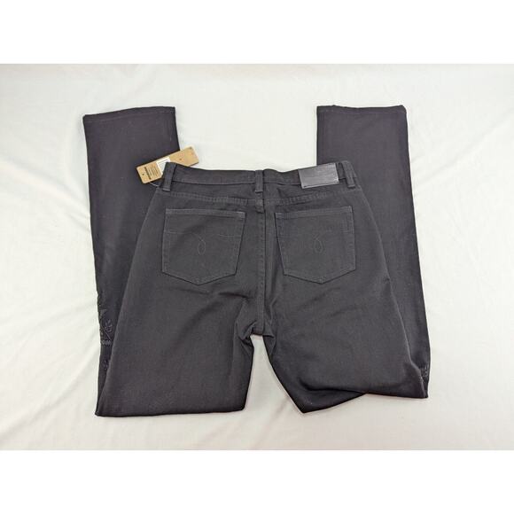 Lauren Ralph Lauren Manhattan Black Embroidered Jeans NWT size 4 MSRP‎ $139.00 - Picture 7 of 11